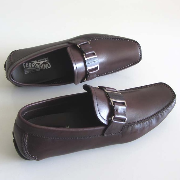 SALVATORE FERRAGAMO Sardegna buckle drivers 9 1/2 - Picture 5 of 8